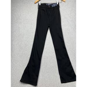 Hollister Denim Jeans Womens 0R 24W / 31L Highest Rise Black Flare Leg Causal